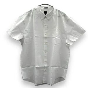 J. Crew Factory White Slim Short Sleeve Flex Performance Washed Shirt Sz XXL NEW